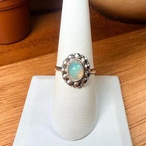 Genuine Ethiopian Opal Ring - Size 8 - .925 Sterling Silver
